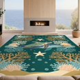 thumbnail image 2 of Design&I 8'x10' Washable Area Rug Turtle Nautical Coral Reef Starfish Border Underwater Crab Whale Flowing Dynamic for Living Room, Family Extra Large Skid-Resistant Low Profile, 2 of 7