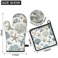thumbnail image 6 of Coastal Coral Starfish Kitchen Oven Mitt and Pot Holder Sets 4 Pcs for Baking, Cooking and Grilling, Heat Resistant Up To 392 °F, 6 of 7