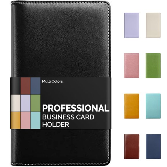 Tarjetero Sooez Leather con capacidad 240 (negro)