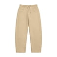 thumbnail image 7 of JUSLIO Women Pants Curved Leg Pants Joggers Drawstring Elastic Waist with Pockets Stretchy Casual Pants, 7 of 7