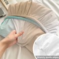 thumbnail image 4 of Twin XL Size Fitted Sheet Set - Brown Teal Ombre 2 Piece Bedding Sets 16" Deep Pocket Fitted Sheet with 1 Pillowcases, Modern Gradient Abstract Art Brushed Microfiber Hotel Luxury Bed Sheets, 4 of 9