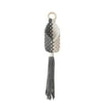 thumbnail image 2 of Cesta colgante tejida a mano | Jardinera colgante Bolsa de red verde | Maceta de jardín decorativa con suspensión aérea | Caqui gris duradero | 45x10cm | Pantalla interior y exterior, 2 of 6