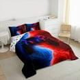 thumbnail image 3 of Castle Fairy Teens Adults Blue Red Boys Game Gamepads Bedding Comforter Set 2pcs,Kids Game Controller Video Game Twin Comforter Sets Microfiber,Abstract Gradient Lightning Breathable Bedding Set, 3 of 8