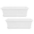 thumbnail image 3 of 2pcs Plastic Vegetable Flower Planters Boxes Rectangular Flower Pots with Saucers, 3 of 8
