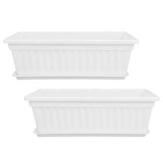 Ecobo 31.5'' Wide Eco-Friendly Rectangular Planter Box - Elemento Indoor/Outdoor  Planter for Flowers & Plants - Contemporary All-Weather Design  Black -  Walmart.com