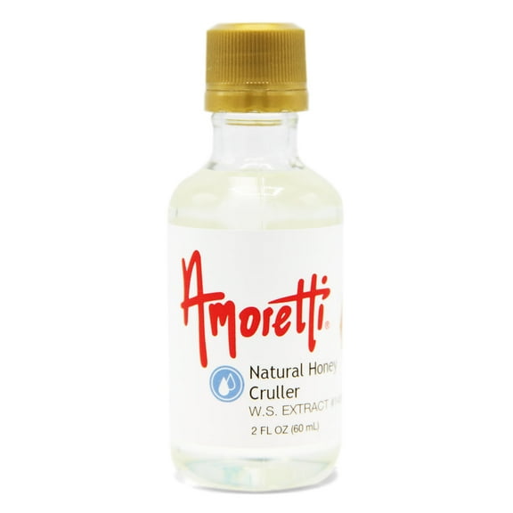 Amoretti - Natural Honey Cruller Extract Water Soluble 2 oz - Highly Concentrated & Perfect For Pastry, Savory, Brewing, and more, Preservative Free, Vegan, Kosher Pareve, Keto Friendly