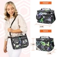 thumbnail image 4 of OPUX Insulated Lunch Box for Men Women Kids, Leakproof Reusable Lunch Bag Cooler for Work School Office, Soft Thermal Lunchbox Tote with Shoulder Strap for Boys Girls Adults, Floral Grey, 14 Can/8L, 4 of 9