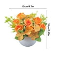 thumbnail image 3 of Ramo de flores artificiales decorativas | Flores secas de imitación de poliéster con tallos flexibles | Rojo, naranja, rosa y blanco | Centro de mesa para interior y oficina | Duradero y sin, 3 of 6