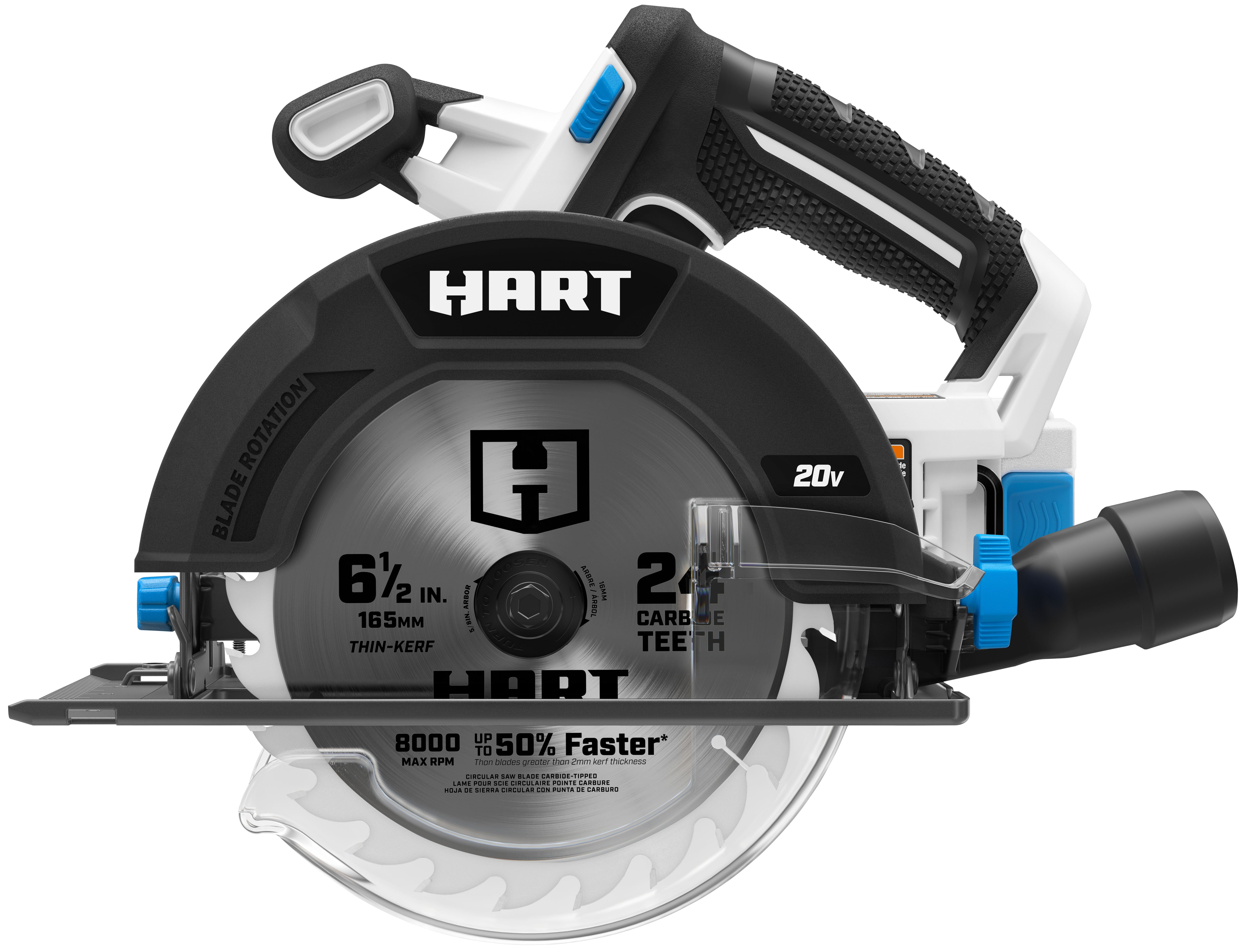 HART 20-Volt Cordless 5-Tool Combo Kit with Storage Bag, (2) 2.0Ah Lithium-Ion Batteries