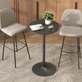 thumbnail image 2 of HOMCOM Table de Bar Ronde, Table de Pub Moderne de 40,2 Pouces de Hauteur de Bar, Noir, 2 of 10