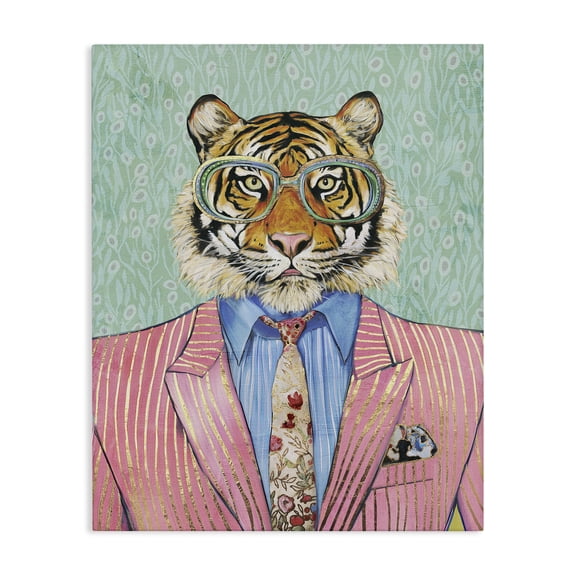 Stupell Industries Art Deco Sharp Tiger Outfit Canvas Art, 16 x 20, by Svetlana Aleynikova