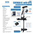thumbnail image 2 of HASWING OUTDOOR Electric Trolling Motor 12V 54" 55lbs Cayman GPS Anchor Control Shaft Bow Mount Portable Fishing Boat Saltwater Freshwater with Wireless Remote Control, 2 of 8
