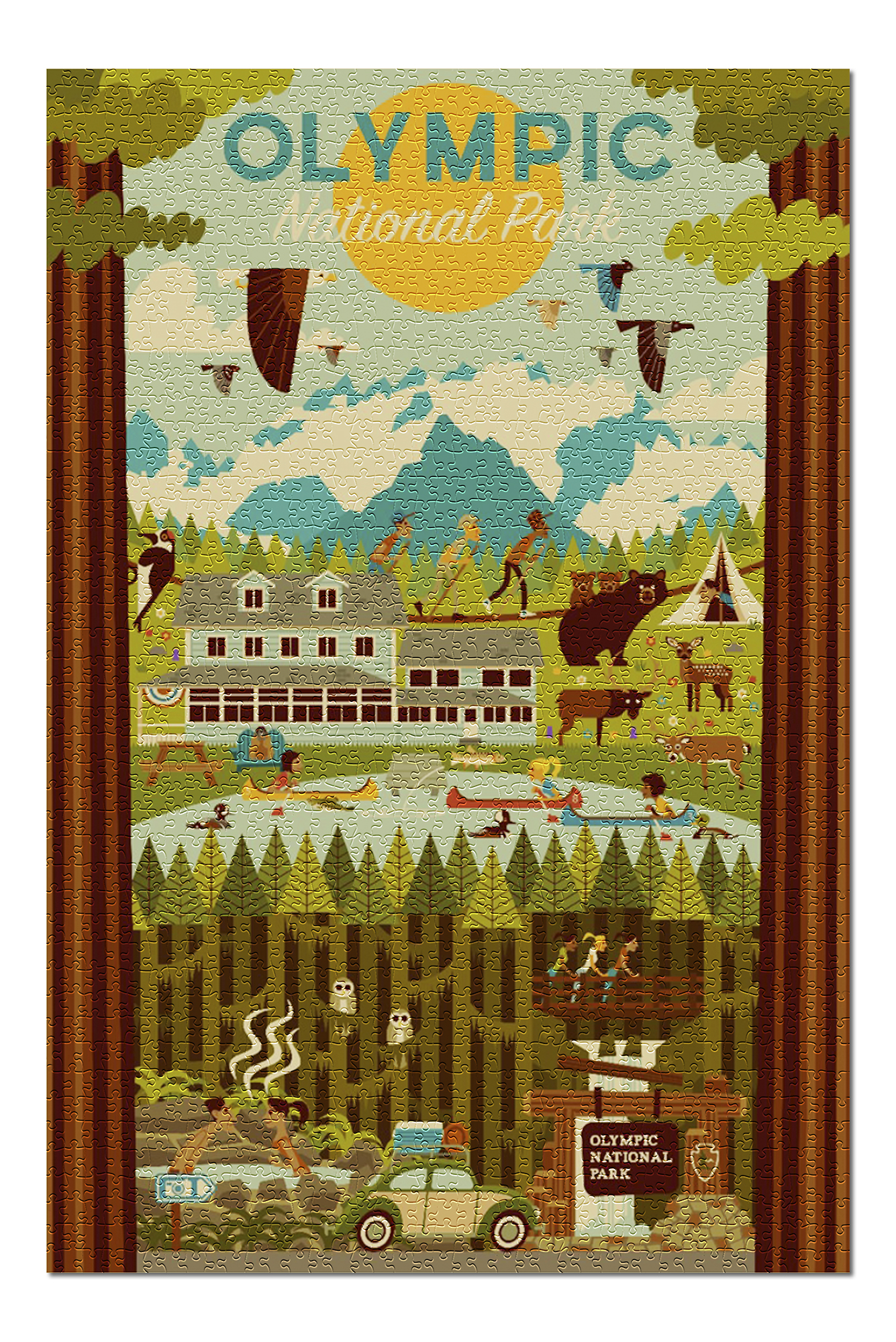 Olympic National Park, Washington - Geometric (20x30 ...