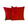 thumbnail image 5 of 3S Brother's Solid Color Cushion Cover Velvet Look Home Décor Throw Pillow Case with Invisible Zipper Set of 2 Pieces for Chair Couch Bedroom & Livingroom Décor Pillowcase - Red 18"x18" Each, 5 of 9