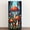 Color 1, variant on Self Adhesive Vinyl Refrigerator Wrap Set Retro Orange Spotted Mushrooms Floral Landscape Wavy Hills Door Mural Removable Fridge Sticker Peel and Stick&nbsp;Full Door Cover Decal Kitchen Bar Decor