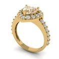 thumbnail image 2 of Clara Pucci 14K Yellow Gold 2.03ct Morganite Halo Ring for Women, 2 of 8