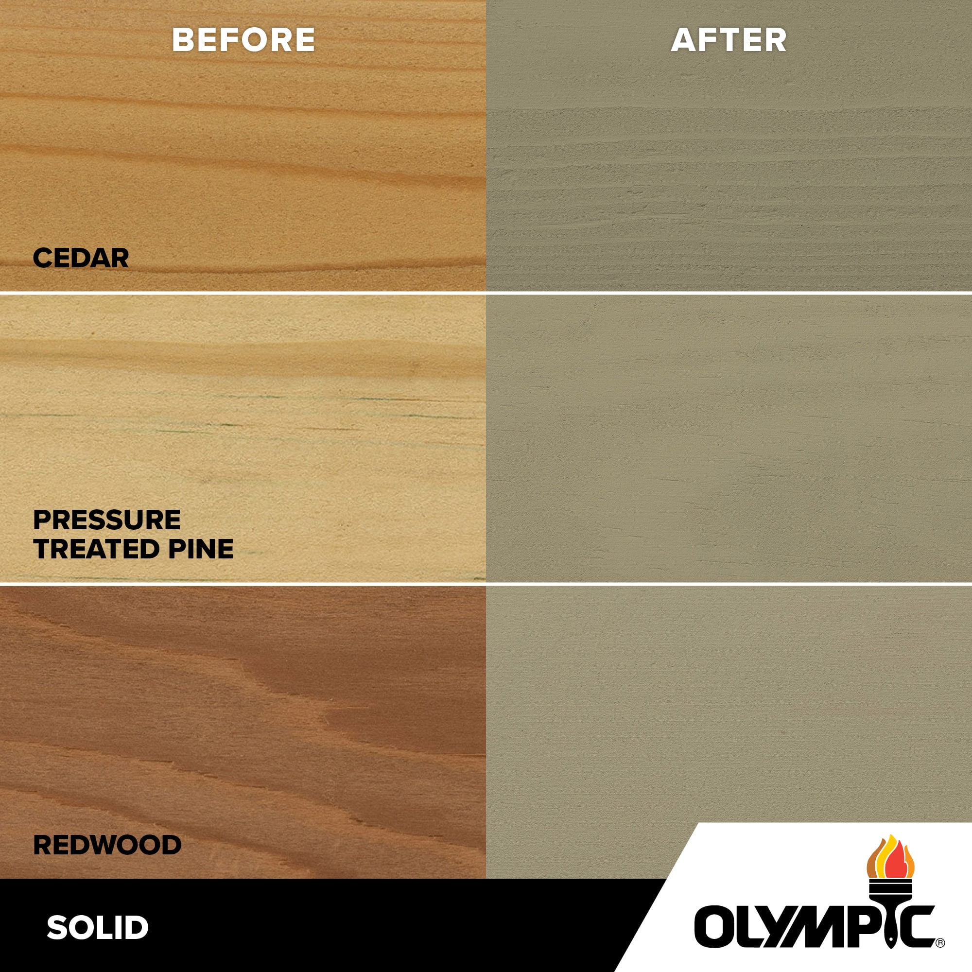 Olympic Elite 5 Gallons SC-1049 Mullion Gray Solid Advanced Exterior Stain and Sealer in One