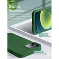 thumbnail image 4 of Designed for iPhone 12 Silicone Case, Protection Shockproof Dustproof Anti-Scratch Phone Case Cover for iPhone 12, Liquid Silicone Phone Case (Green), 4 of 6