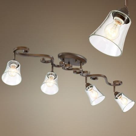 

Pro Track Myrna Bronze Scroll ceiling or wall Track Fixture with 4-Lights
