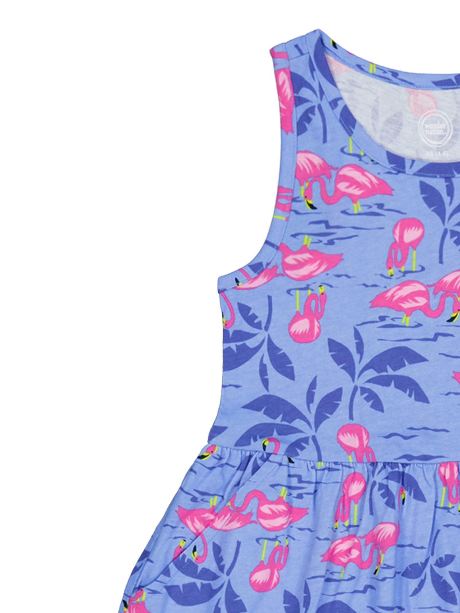 Wonder Nation Girls Tank Play Dress 2pk, Sizes 4-18 & Plus