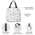 thumbnail image 2 of Kdxio Snowflake Minimalist Print Insulated Lunch Bag,Reusable Tote Lunch Box for Women Men,Leakproof Cooler Lunch Bags for Work Office Travel Picnic, 2 of 6