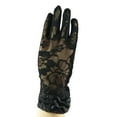 thumbnail image 4 of UJNDER Women Black Dot Short Lace Breathable Riding Sunscreen Wedding Gloves for Elegant Events Black One Size, 4 of 4