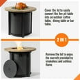 thumbnail image 5 of AJ Enjoy 30" Round 50,000 BTU Propane Gas Fire Pit Table & Patio Heater, Brown Concrete, Includes Accessories, 5 of 12