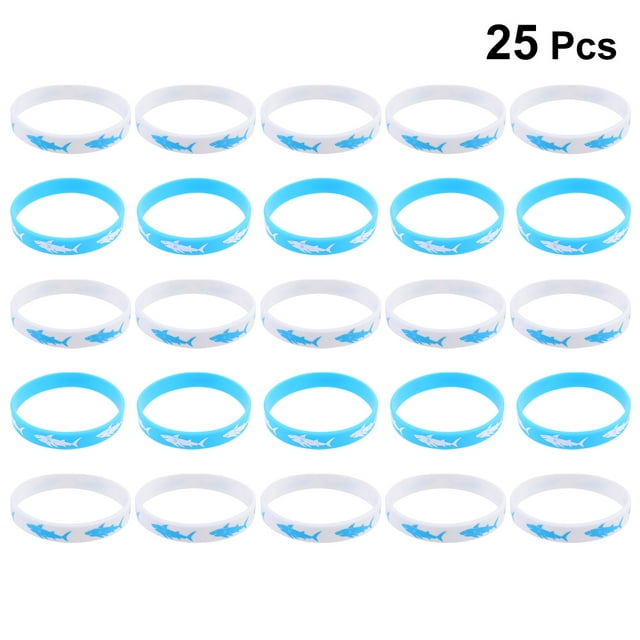 WEUVEB 25 Pcs Bracelets pour Enfants Bracelet en Silicone Design Rond Accrocheur pour Fête à Thème
