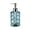 Blue, variant on Glass Soap Dispenser Bottle - 350ml Rhombus Textured Pump for Liquid Soap & Shampoo, Refillable Bathroom Organizer, Press-Type (Green)