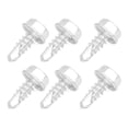 thumbnail image 4 of Vis de Forage, Fixations Vis Autoperceuses en Acier au Carbone Acier Blanc Zinc Haute Résistance pour Métal pour Tête de Rondelle en Plastique Hexagonale, Tête de Rondelle Ronde, 4 of 8