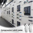 thumbnail image 3 of Compression Latches, 2 Pcs Zinc Alloy Trigger Latch Locks with 4 Keys, Hand Operated Compression Lever Locks for Electronic Closures, Fit 0.04-0.94’’ Doors, 3 of 6