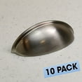 thumbnail image 2 of 3" Satin Nickel Cabinet Cup Pull Hardware Bin Drawer Handle - (76mm) Hole Centers (10 Pack), 2 of 2