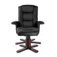 thumbnail image 3 of Artiss PU Leather Wood Armchair Recliner - Black, 3 of 11