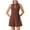 Brown, variant on Women's Summer Mini Dress Tennis Dress for Women Tennis Golf Dresses with Built in Shorts and Pockets for Sleeveless Workout Athletic Dresses
