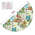 thumbnail image 3 of Cauagu 30" Christmas Tree Skirt Meadow Plants And Butterflies Pattern Christmas Tree Decorations Tree Mat for Xmas Decorations Occasion Holiday Home Decor -30", 3 of 7