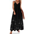 thumbnail image 1 of Vestido sin mangas de celdas piramidales en negro Vestido de verano para mujer 2024 Vestidos de baile, 1 of 7