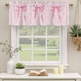 thumbnail image 2 of 2 Pack Valances for Window, Pink Bow Short Curtains for Kitchen Bedroom Living Room, Cute Watercolor Girls Cartoon Luxury Rod Pocket Small Window Treatment Valance Drapes 54 x 18 Inch, 2 of 8