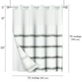 thumbnail image 4 of Americanflat 72x75 Hookless Shower Curtain - Grey Abstract Lines Shower Curtain with Sheer Panel, Snap-In Liner, and Grommets - 100% Polyester, 4 of 8