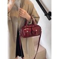 thumbnail image 5 of Bolso de mano de diseño retro francés de alta gama con múltiples bolsillos, sencillo y versátil, estilo de viaje, bandolera de un solo hombro, moderno, 5 of 5