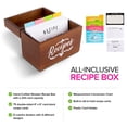 thumbnail image 3 of Vintage Wood Recipe Box With 10 Card Dividers, 3 of 12