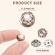 thumbnail image 2 of 10 Conjuntos de Botones de Perlas, Botones de Perlas de 11.5 mm Sin Coser, Broches Desmontables para Jeans, Ropa, Abrigo (Blanco), 2 of 7
