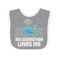 Inktastic My Godmother Loves Me Boys or Girls Baby Bib