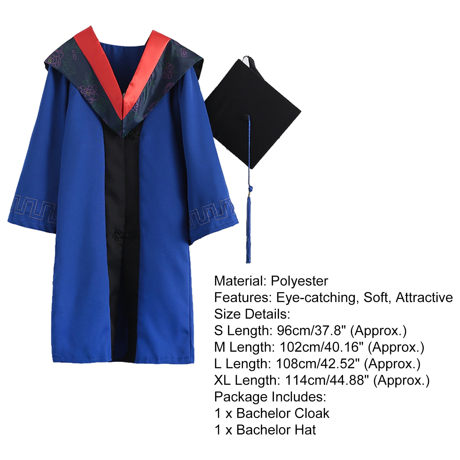 Warkul Master Unisex Bachelors Graduation Uniform, Bachelor Hat ...