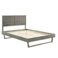 thumbnail image 4 of Modway Alana King Wood Platform Bed With Angular Frame in Gray, 4 of 11