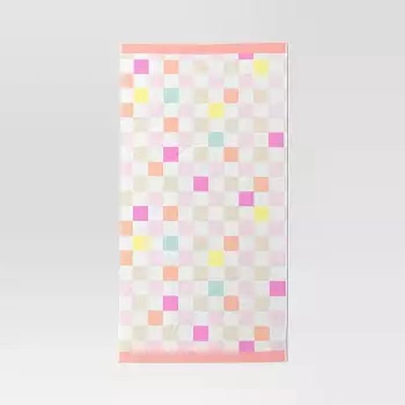 Checkered Beach Towel Pink - Sun ™