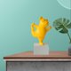 thumbnail image 3 of Estatua creativa de Francés, de animales de Yoga, escultura de perro para decoración de escritorio para hogar, manualidades, regalos de Amarillo Soledad Figuras en miniatura, 3 of 7