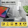 thumbnail image 4 of Scosche HPDCC65WT-SP Powervolt™ PD65 Dual-Port USB-C® Power Delivery Wall Charger, 4 of 8