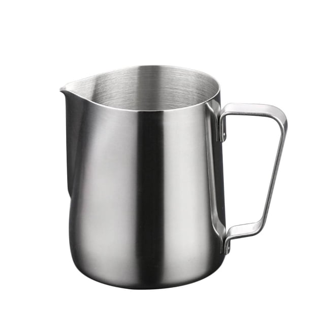 Bearachild Jarra de café espumoso de acero inoxidable, taza de flores, capuchino, café con leche, tazas de leche, espumadores de leche, arte Juegos de servir café y té