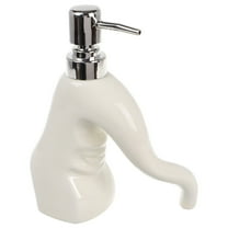 Masteelf Portable Ceramic Hand Wash Bottle Refillable Lotion Bottle Dish Soap Dispenser Refillable Liquid Hand Soap Dispenser for Kitchen Bathroom White