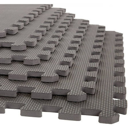 Stalwart Interlocking EVA Foam Mat Floor Tiles, 24 Sq Ft, 6 Pieces,